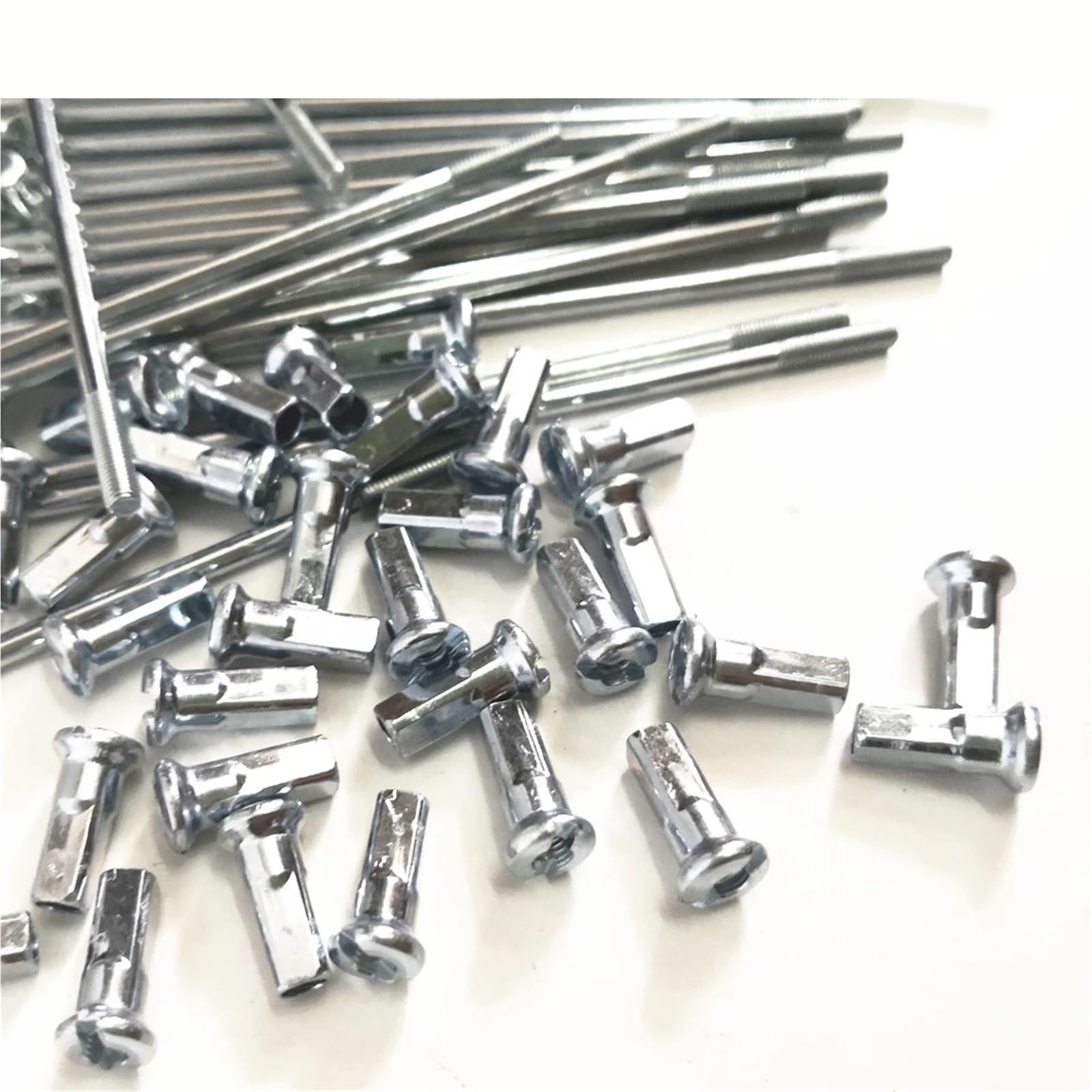 100 raggi per moto e bici elettriche da 10 G, 3,18 mm, 55-170 mm, set con nipples (65 mm)