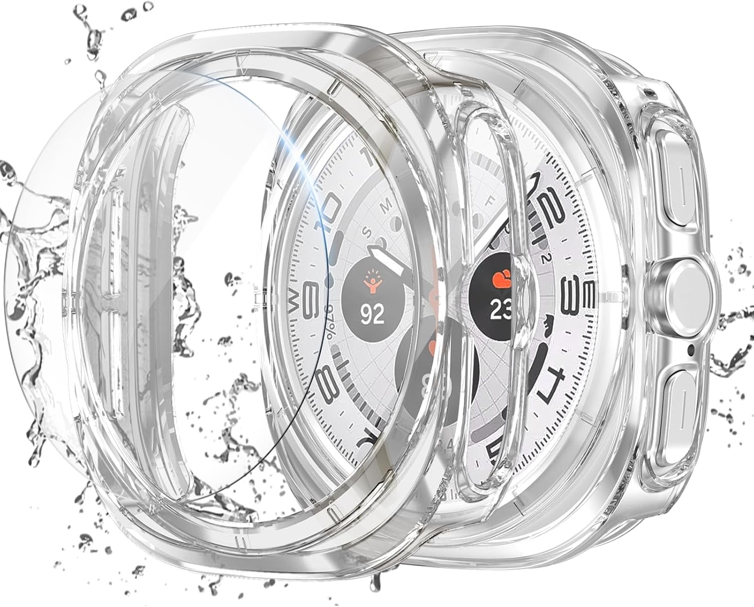 Meyaar Hard Case Designed for Samsung Galaxy Watch Ultra Case Durable TPU Case for Galaxy Watch Ultra 47mm (2024) With Tempered Glass for Galaxy Watch 7 Ultra 47mm Accessories (Clear) (B0DFD4GQRP) Amazon Price History, Amazon Price Tracker