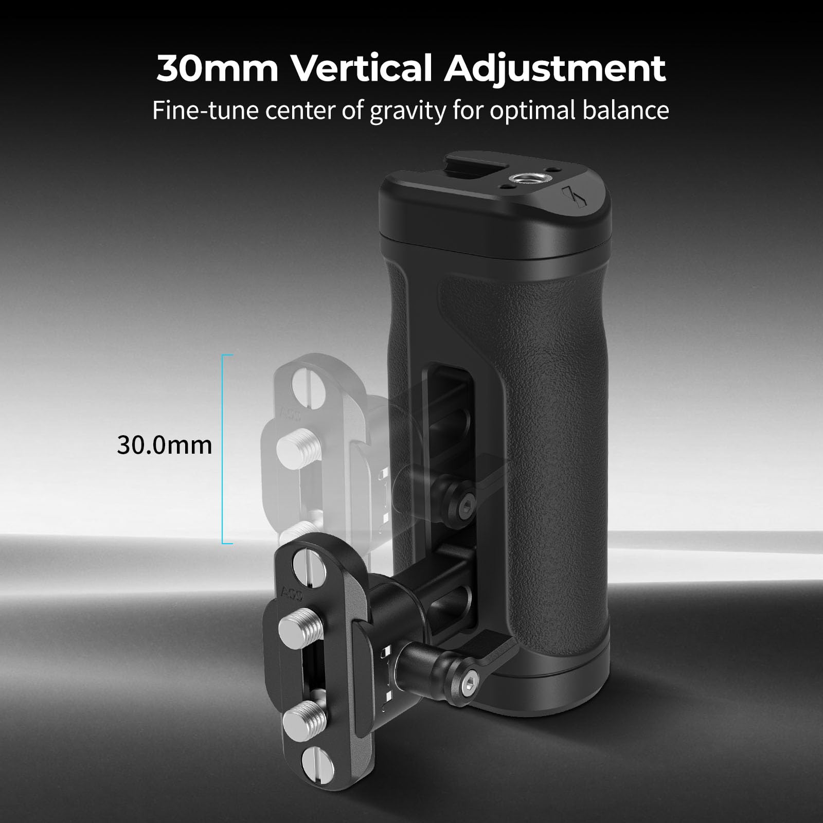 SmallRig Mini Maniglia Laterale con Morsetto NATO e Guida NATO, Regolabile in Altezza e in Profondità, con Slitta Integrata e Foro Filettato, Carico Massimo 10 kg / 22 libbre - 5947