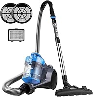 Eureka WhirlWind NEN110B Bagless Canister Vacuum - Lightweight 8.15lbs Multi-Surface Cleaner w/ Auto Cord Rewind, Blue