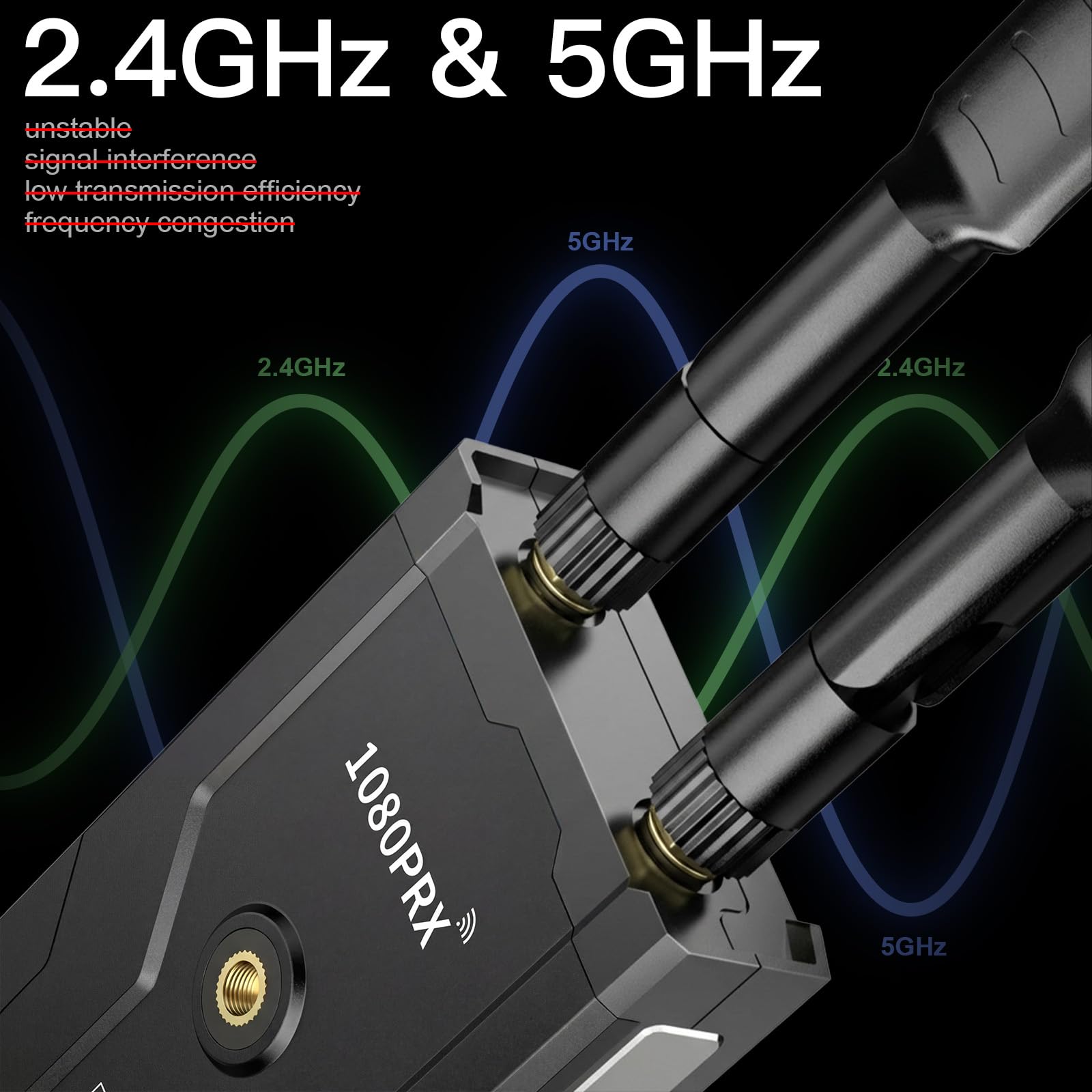 500 M Emetteur et Récepteur HDMI sans Fil, 1080p, Double Bande