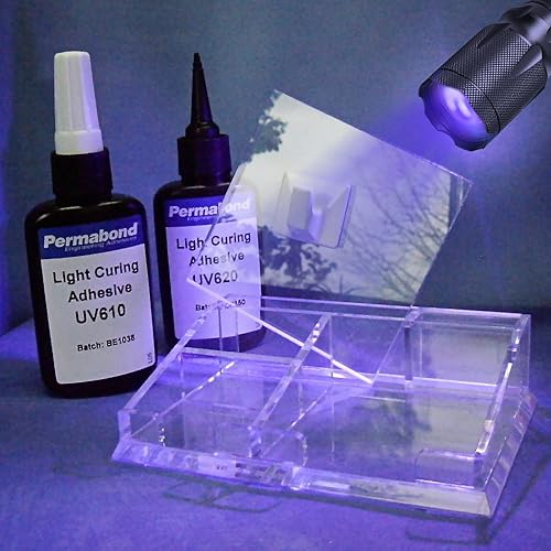 Miniatura 2 de Linterna de luz negra UV 365nm 395nm para curado de pegamento UV, caza de rocas y minerales, detector de manchas de mascotas, buscador de