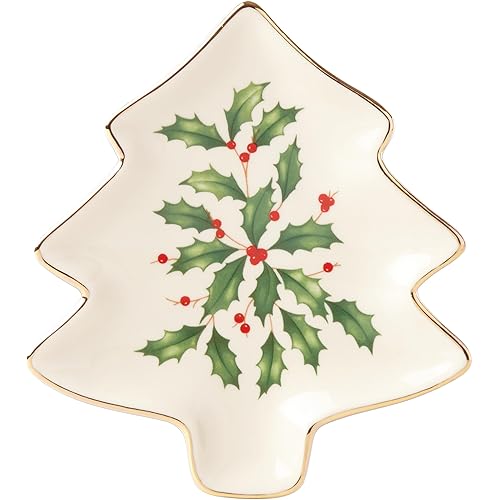 Lenox 879592 Holiday Tree Shaped Party Plate