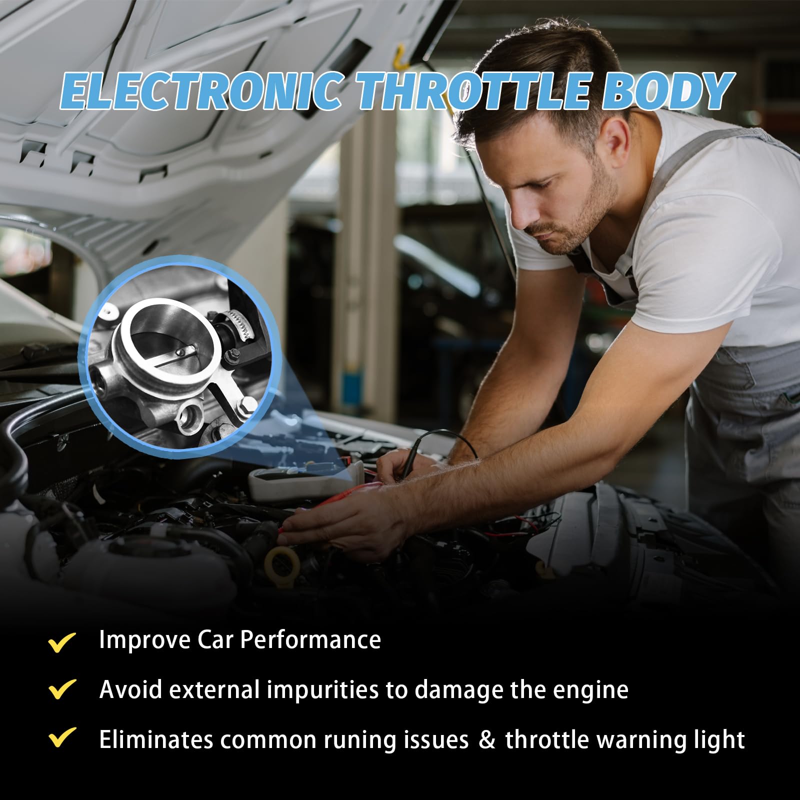 Corps d'accélérateur électronique S20050 - Assemblage compatible avec Chevrolet Express Silverado 1500 Malibu GMC Savana Sierra 1500 Pontiac G6 G8 Saturn Aura 3.6L 4.3L V6 - OEM # 977-313