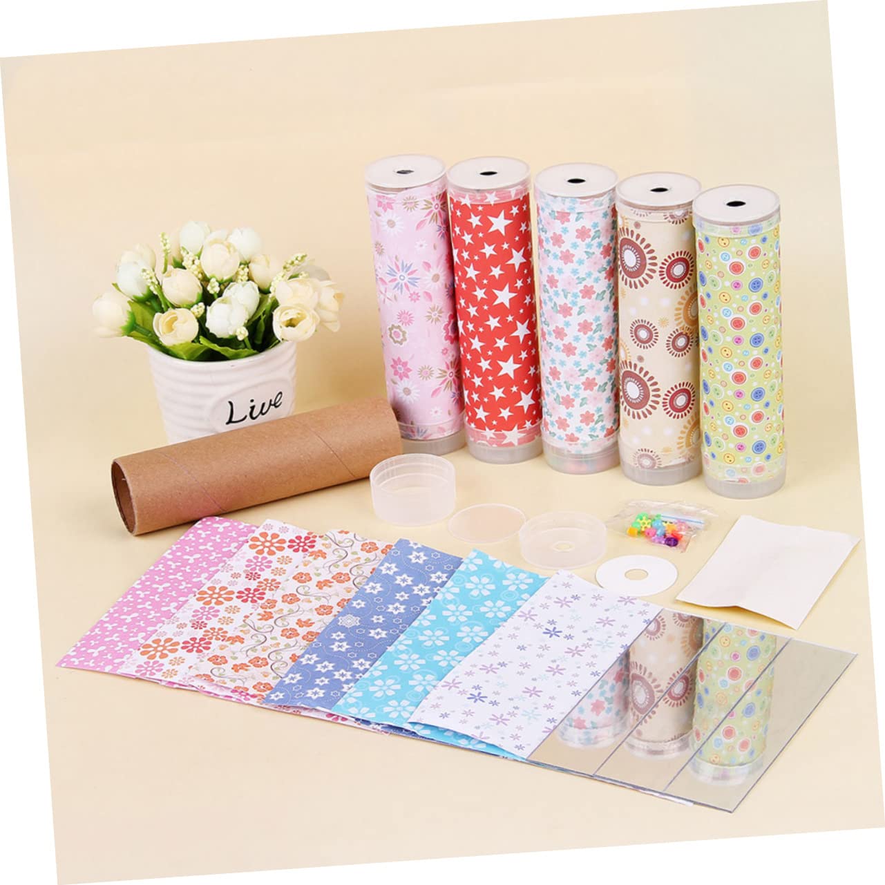 BESPORTBLE 18 Stück Teiliges DIY Bastelset für Buntes Papiermaterial Fördert Hand Augen Koordination Geistige Entwicklung und Kreatives Spiel Sichere Bastelmaterialien Zufällige Farbe