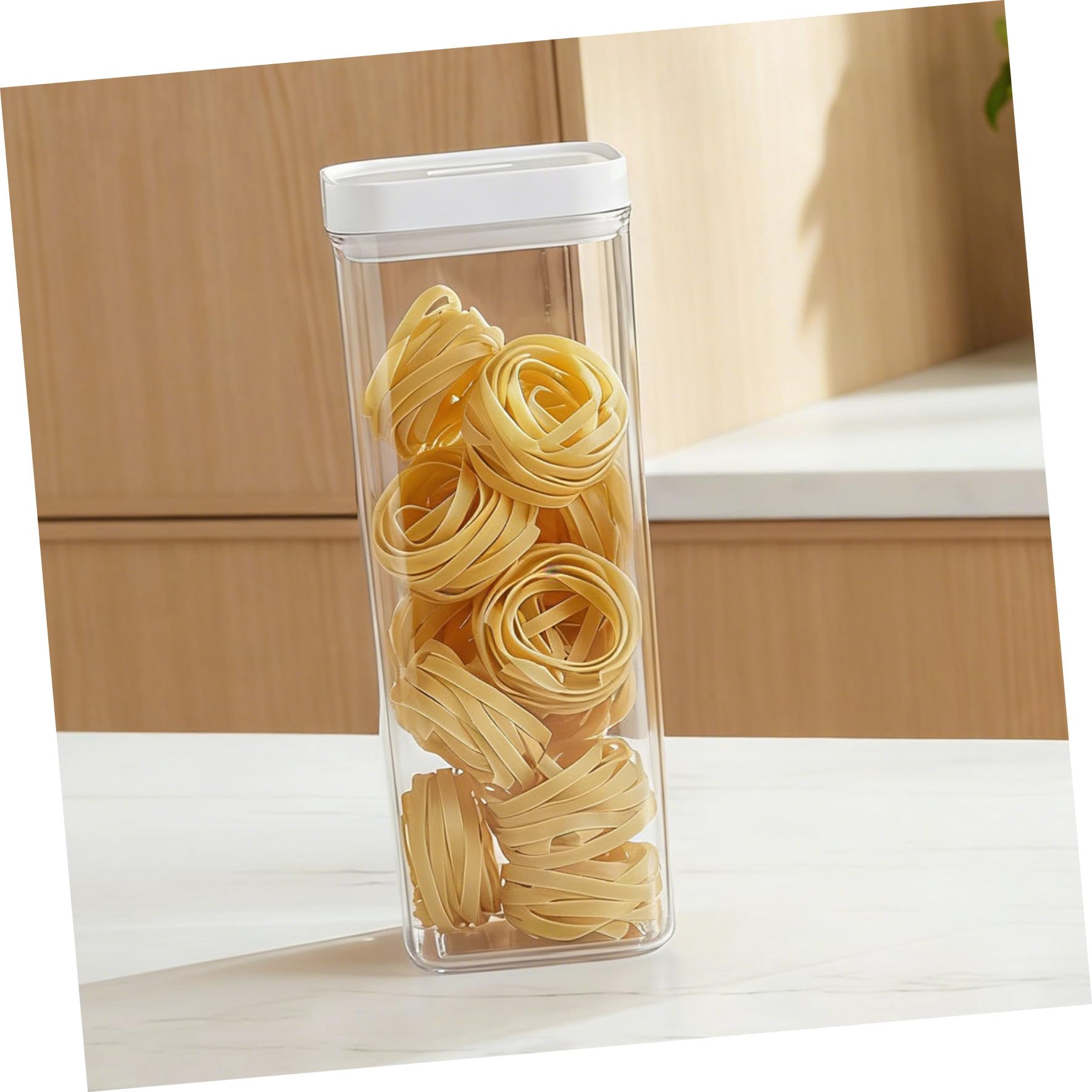 Alipis 3piezas Contenedor De Almacenamiento De Pasta Reutilizable Organizador Hermético Para Espaguetis y Alimentos Secos Para Cocina y Despensa