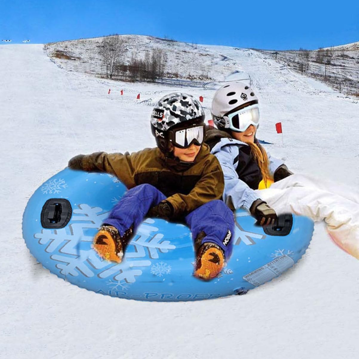 Milisten 1pc Thickened PVC Inflatable Snow Tube Heavy Duty Snow Sled for Outdoor Fun and Family Activities Cold-Resistant Design for Sports