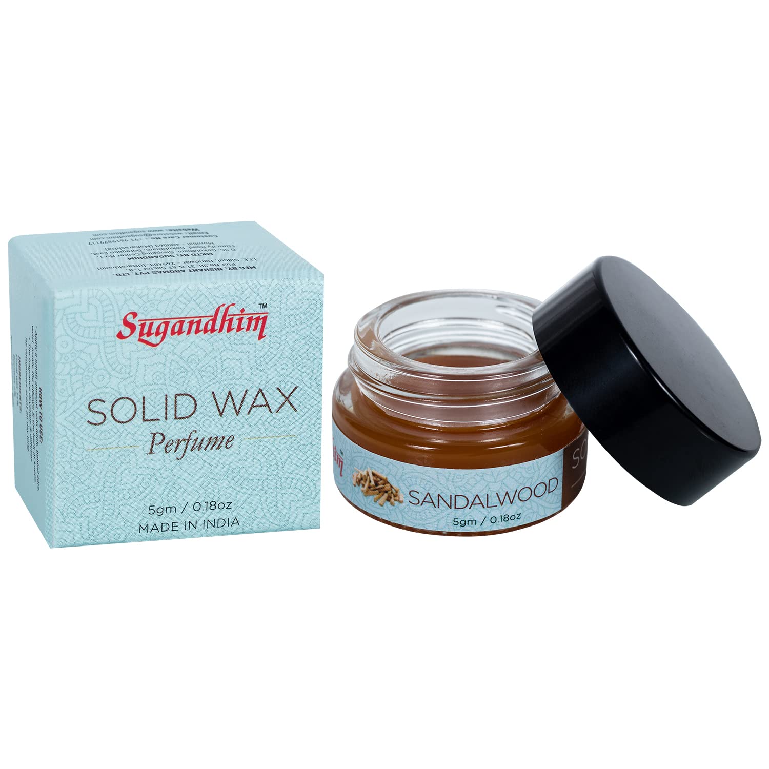 Sugandhim Wax Perfume Sandal, 1 x 5gms, Blend Of Bees & Floral Wax With Natural Essence,Long Lasting, For All Skin Types, For Men & Women, Made In India (B08R92V6XG) Amazon Price History, Amazon Price Tracker