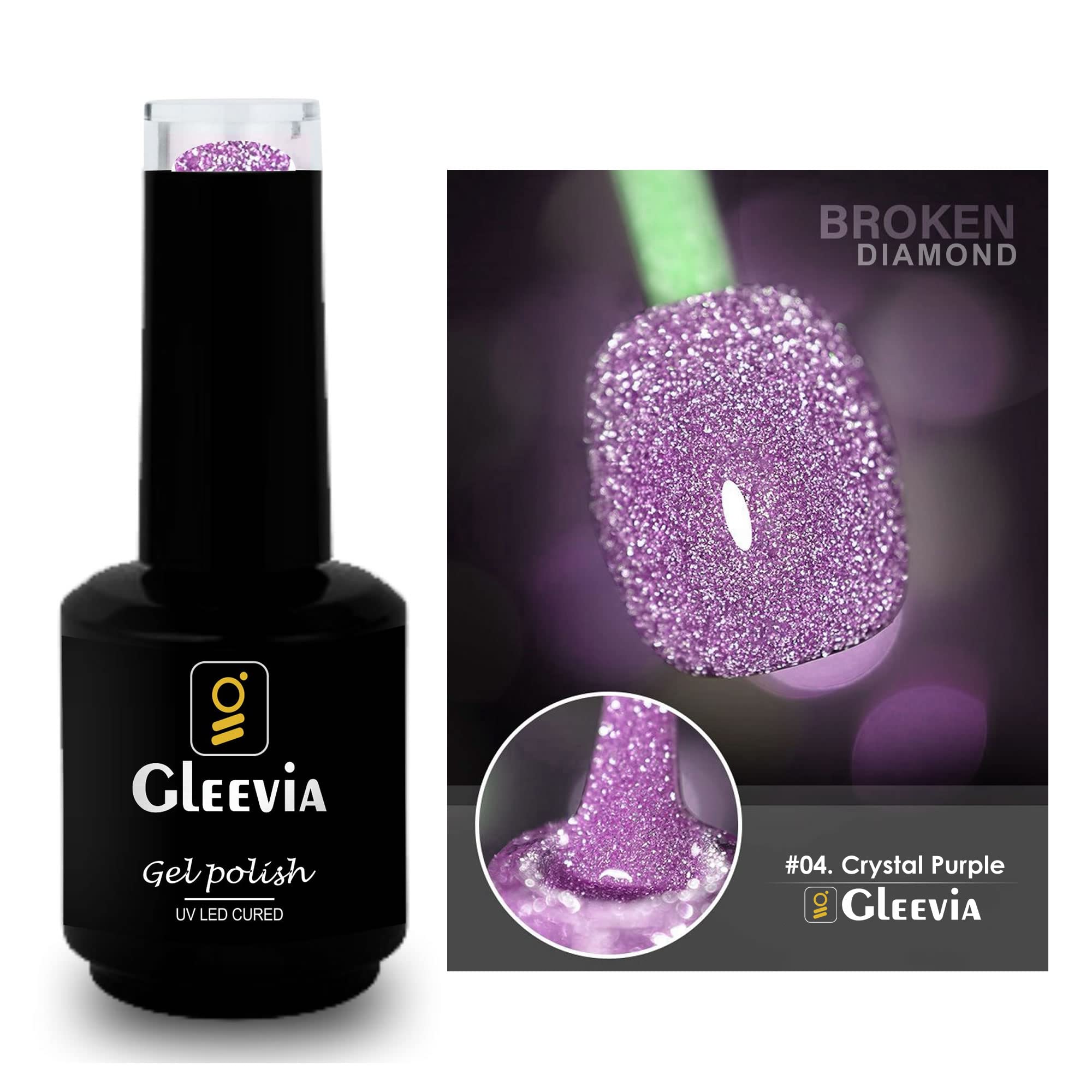Disco Glitter Finish Light Reflective Uv Gel Nail Polish Broken Diamond Flashing Sparkly Gel Nail Polish 15Ml