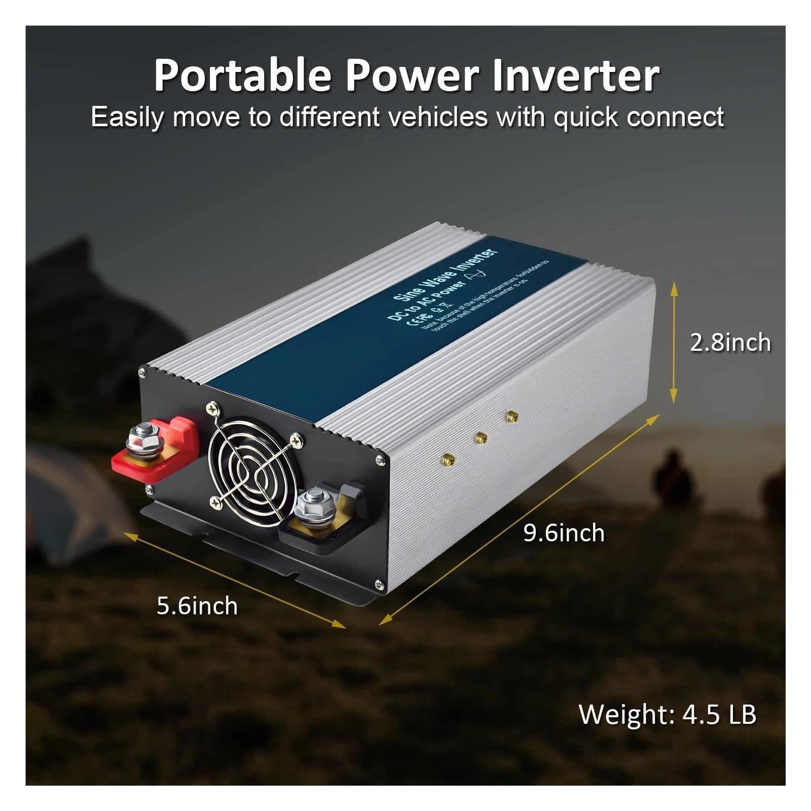 Convertidor Adaptador Inversor Onda Sinusoidal para Pura Batería Solar 1500W SE 12V 24V 36V 48V DC 110V 120V 220V 230V 240V AC Red Convertidor Potencia Completa inversor