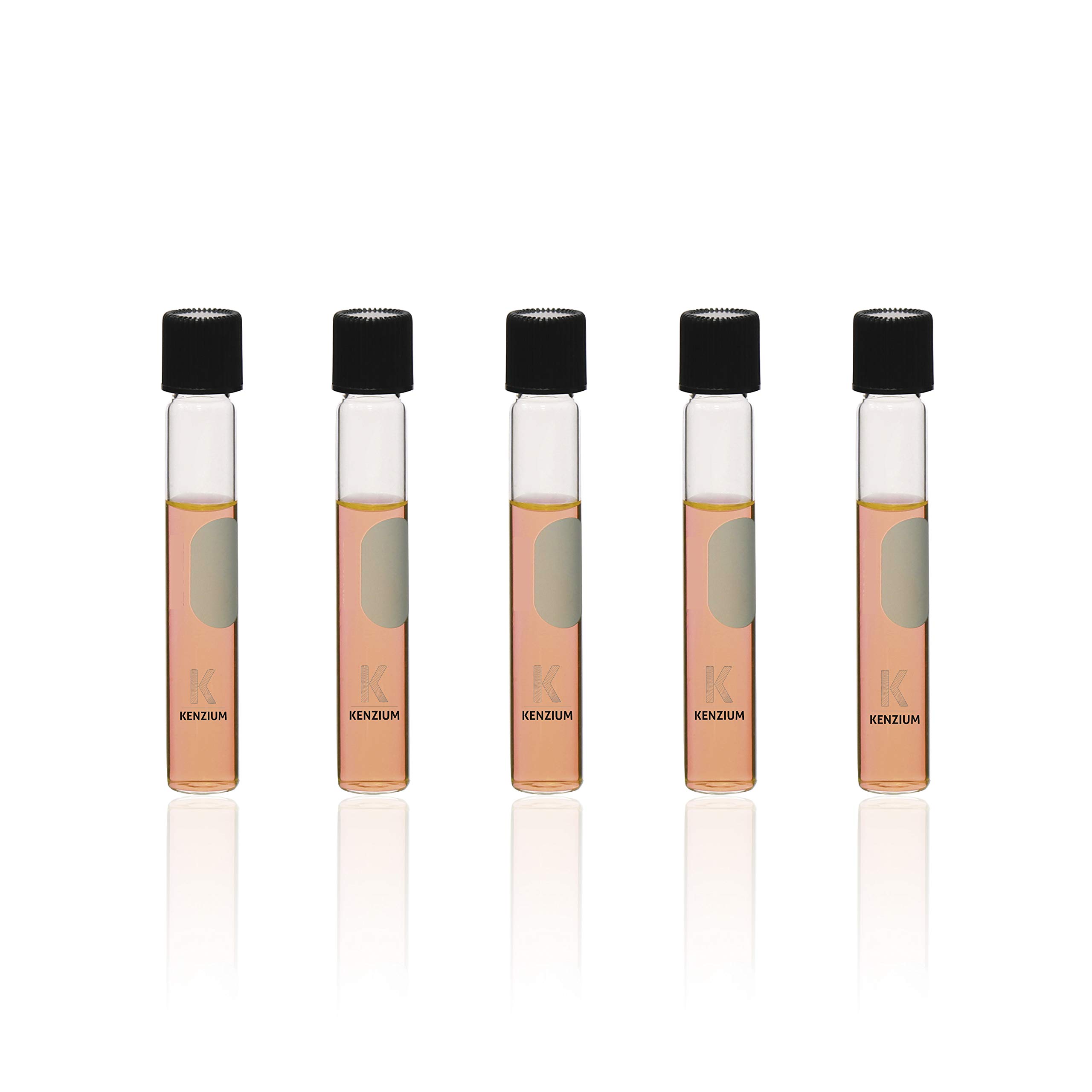 Kenzium by Labbox - Pack 20 x Test Tubes + Black Screw Caps | 10 ml | 16 x 100 mm | Borosilicate Glass | Flat Bottom | Very Resistant, Suitable for Boiling | Multiple Uses for Laboratories and Storage