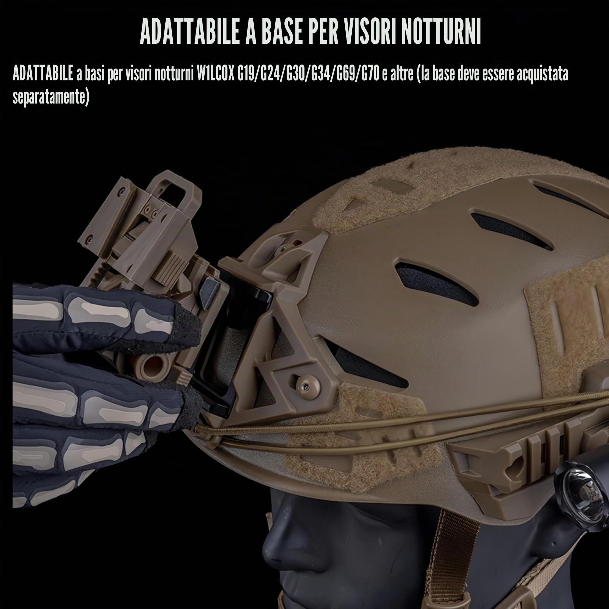 Casco tattico W.endy 3.0 versione semplificata, casco protettivo da softair per addestramento al combattimento e caccia, attrezzatura sportiva per esterni