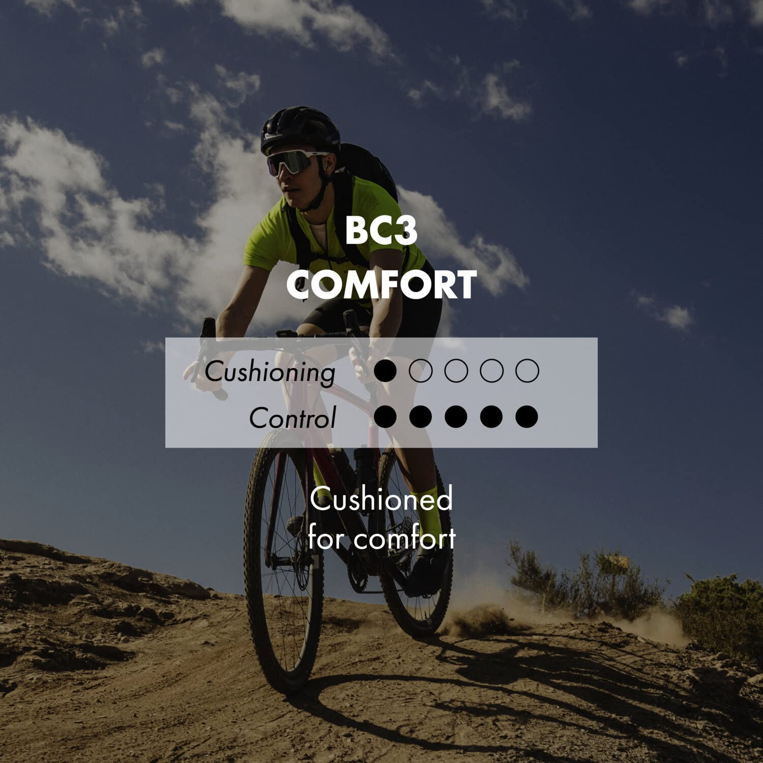 FALKE BC3 Comfort Unisex Calcetines Biking | con acolchado medio para mayor comodidad