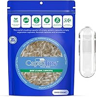 Vista 8 de Capsuline Clear Size 1 Empty Vegetarian Capsules 1000 Count - Vegetarian Capsules