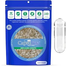 Capsuline Size 1 - Clear Empty Vegan Capsules - 5000 Count - Empty Veggie Pill Capsules - DIY Vegetable Capsule Filling - Empty Caps - Kosher and Halal Certified - Non-GMO Certified