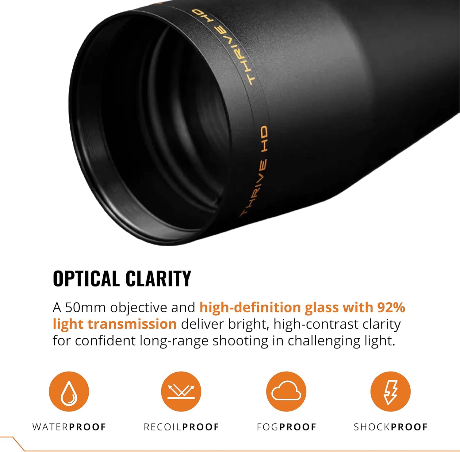 ZeroTech Optics Thrive HD 6–24x50mm Rifle Scope – PHR II Illuminated Reticle, Long-Range Precision Optic, HD Glass, 30mm Tube, Built for Hunting & Range Use