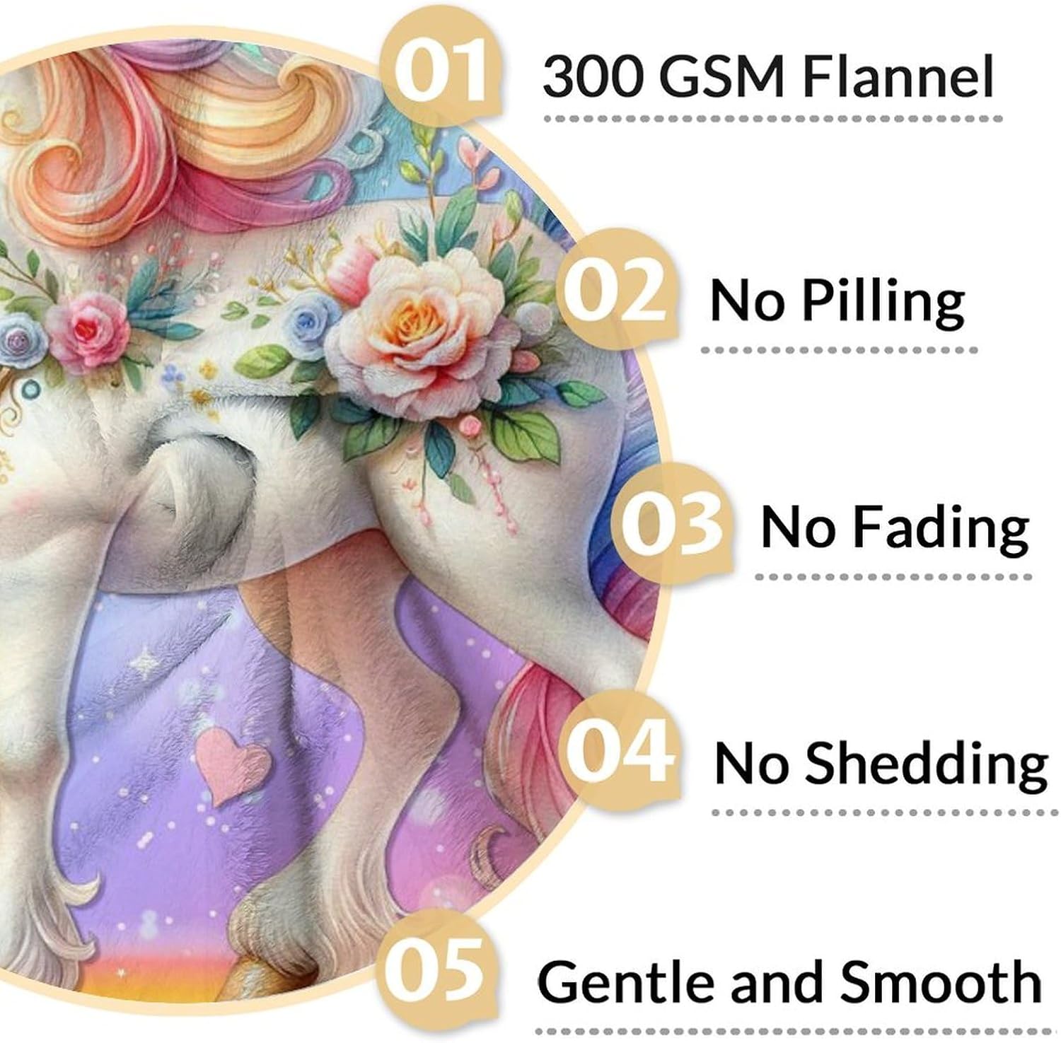 Unicorn Throw Blankets for Girls - 60 x 80 Inches Unicorn Soft Blanket Gifts for Adults - Colorful Warm Cozy Throws for Sofa, Bed & Living Room