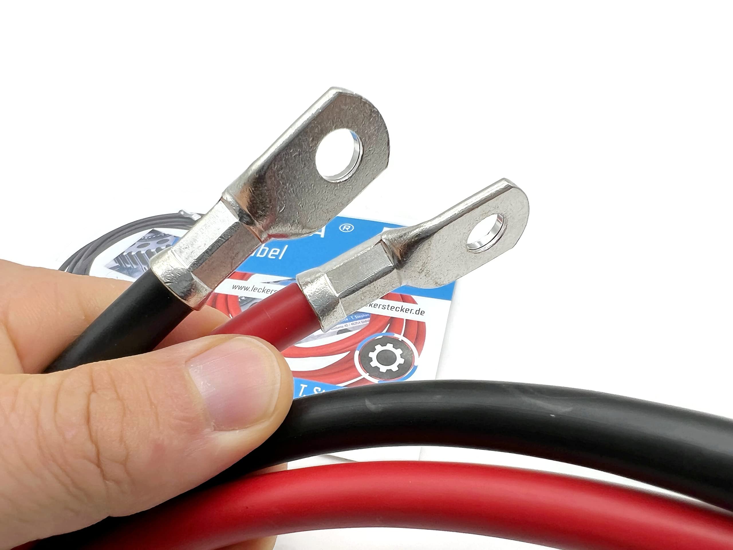 Cavo Batteria 100cm - 35mm², Rame Puro, Con Occhielli M6 (Rosso E Nero) - Foto 5