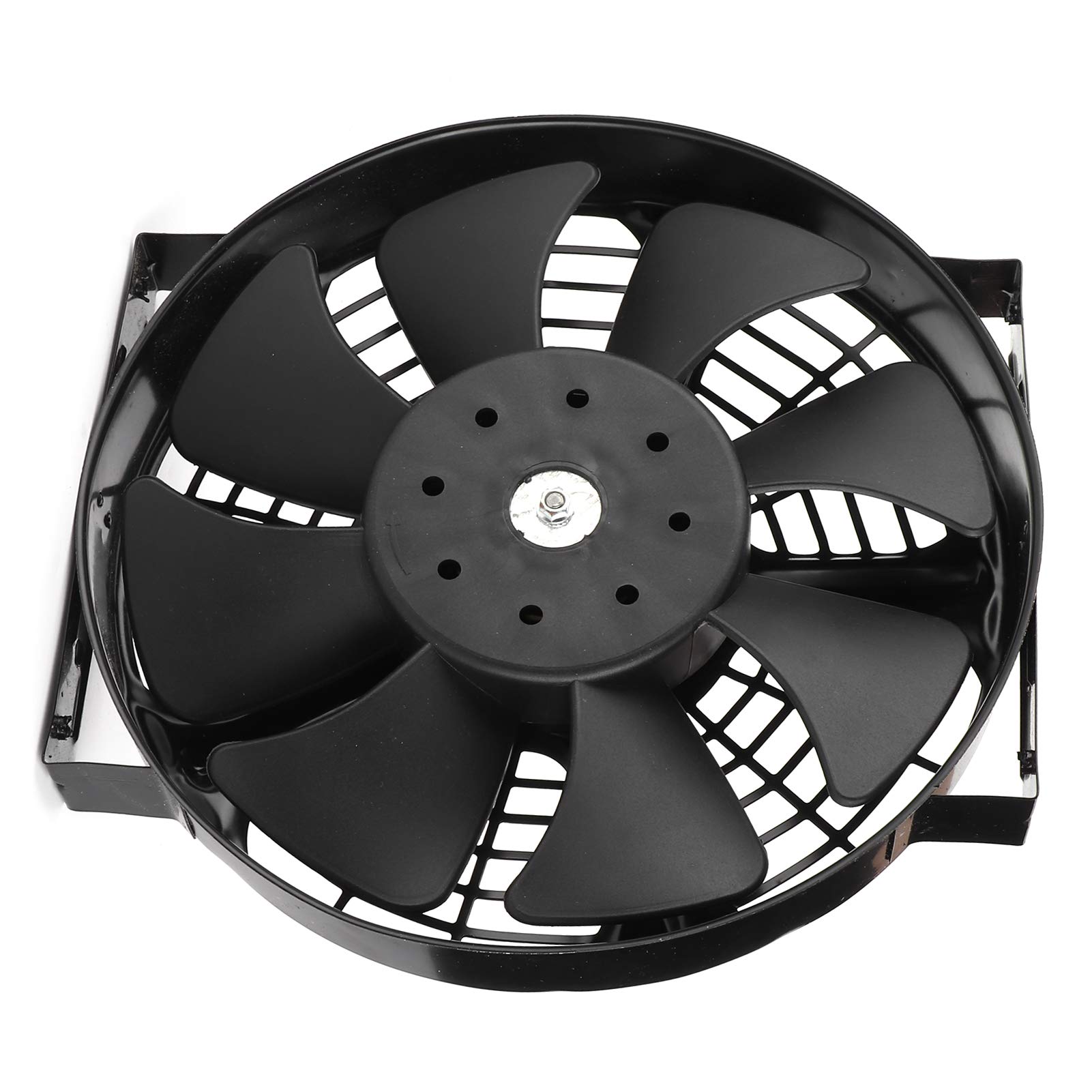 10 Pollici Ventola Sottile Push Pull Ventola di Raffreddamento Radiatore Elettrico 12V 80W 2400 Giri/min con Kit di Montaggio Universale Nero