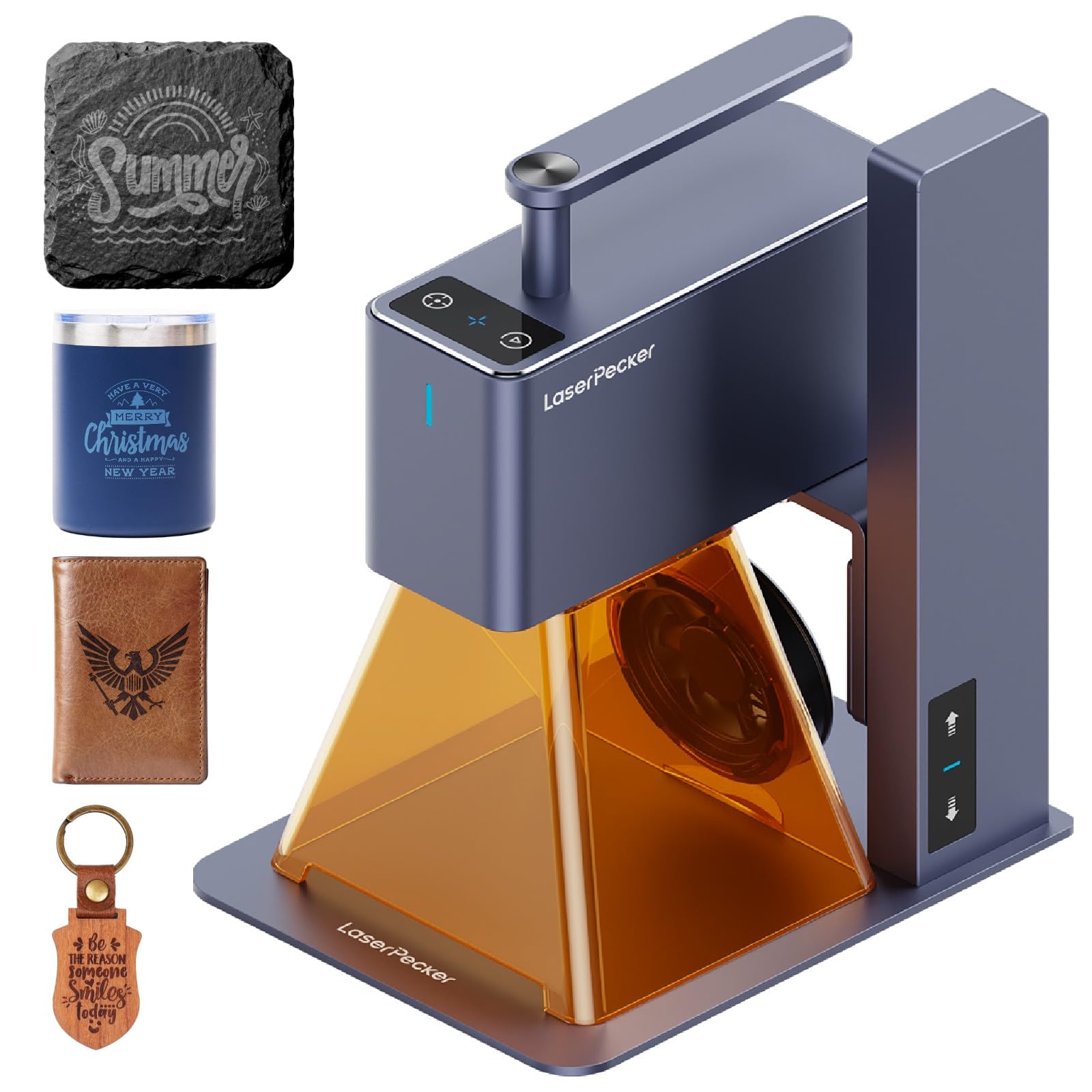 LaserPecker 2 Laser Engraver, Portable Laser Engraving Machine Laser Cutter, High Speed 600mm/s High Precision 0.05mm for Wood Leather Acrylic etc.