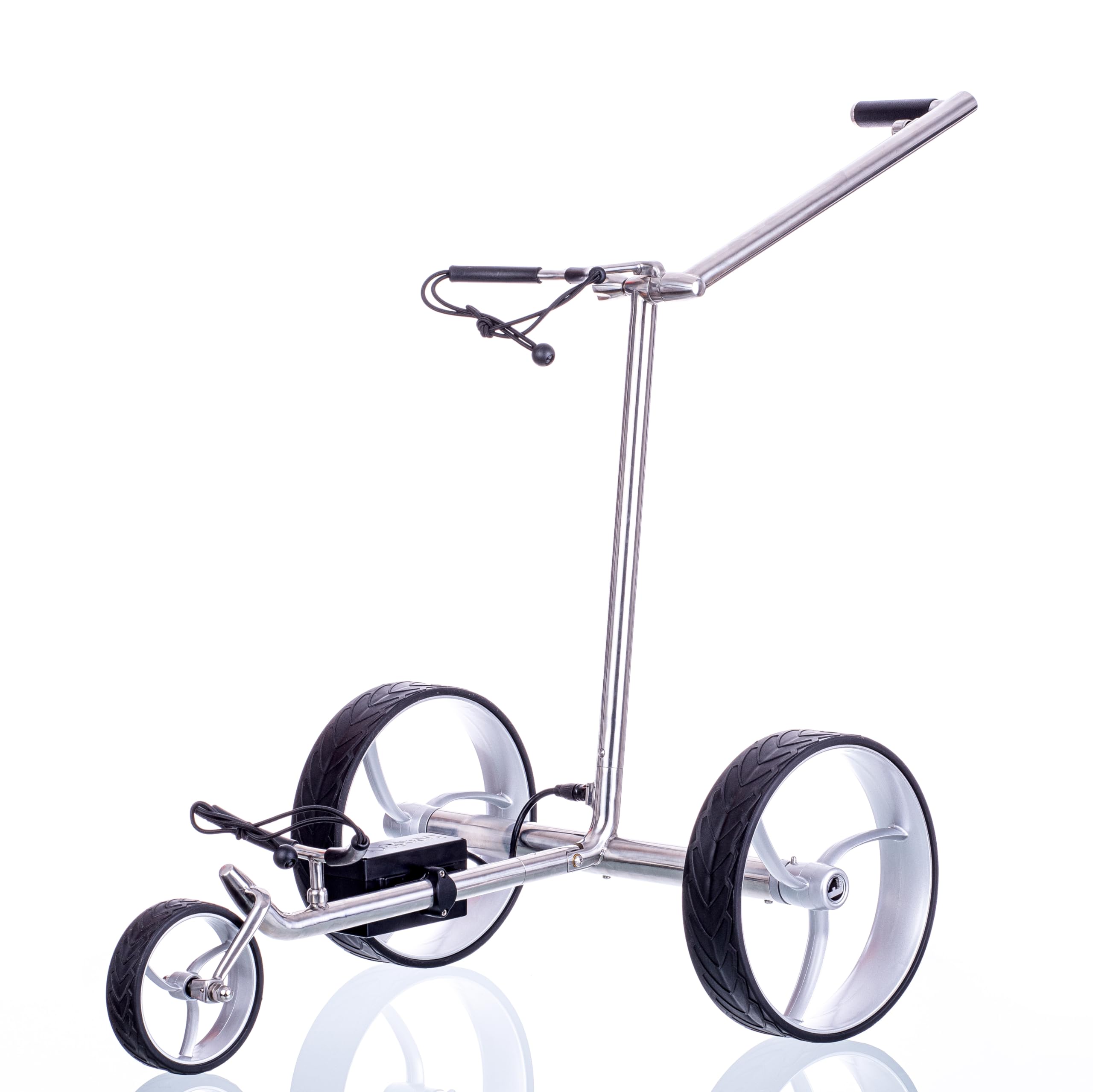 Elektro Golf Trolley Walker S, Edelstahl, Lithium Akku, Bergabfahrbremse, Rückwärtsgang