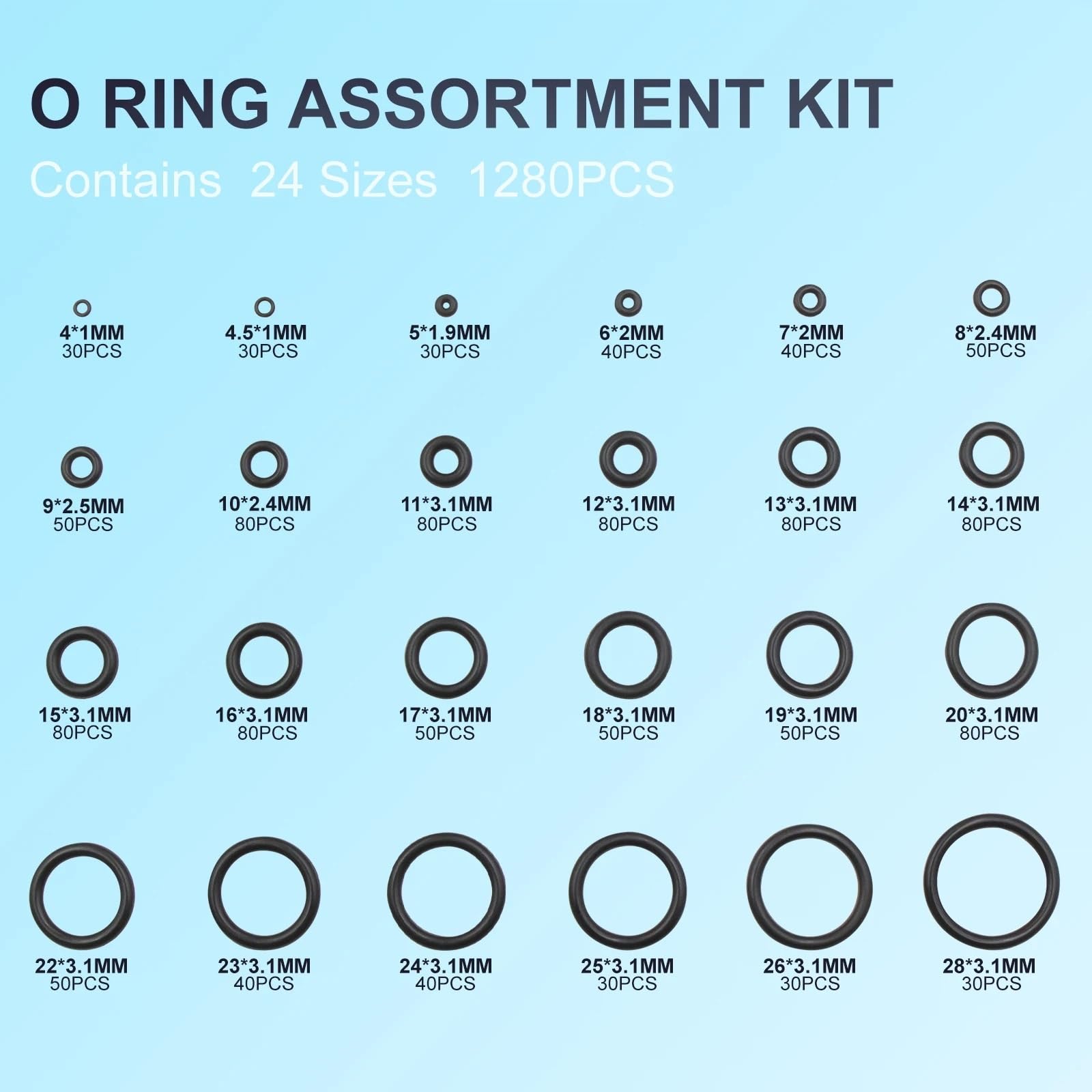 20 Pezzi O-Ring In Silicone - 7mm Diametro Esterno, 1mm Spessore, Per Riparazioni E Tenute - Foto 5