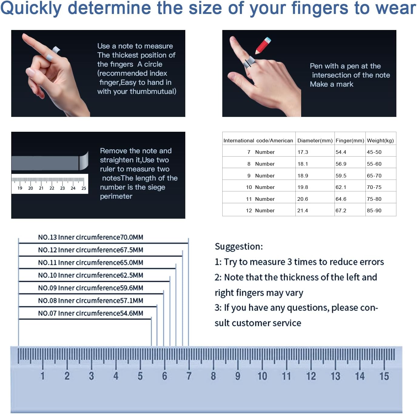 Smart Rings for Men & Women,Tracker with Step,Fitness,Health,Sleep,Blood Pressure,Smart Wearable,iOS & Android Compatible,Non-Subscription (Black, 7) - Image 6