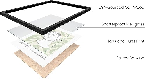 Miniatura 2 de HAUS AND HUES Decoración estética de pared verde salvia, póster verde para habitación, arte de pared relajante, póster pastel danés (marco negro, 12