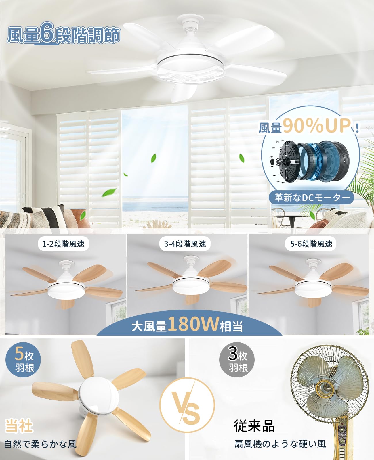 Amazon.co.jp: SUKITEN シーリングファンライト 8-10畳 Φ81cm 【2026年