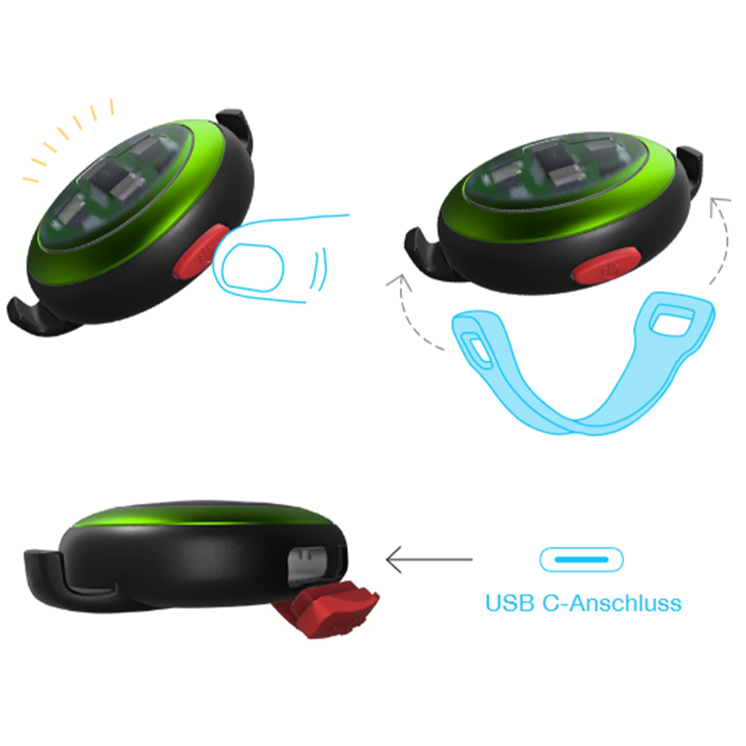 Luumi Safety LED Red