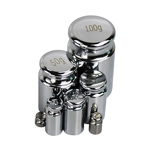 Miniatura 2 de (R) Juego de pesas de calibración - 0.04 oz 0.07 oz 0.18 oz 0.35 oz 0.71 oz 1.76 oz 3.53 oz con pinzas para mediciones precisas clase M2