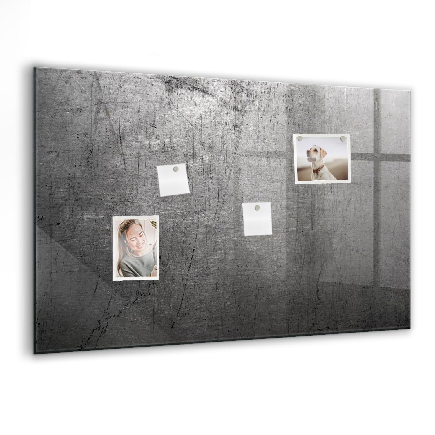 Magnetisches Glas-Whiteboard XL | Ultra starke Neodym-Magnete + Schreibzubehör | Perfekt für Besprechungen, Projekte, Lernräume & kreative Planung- 90x60 - Metallwand