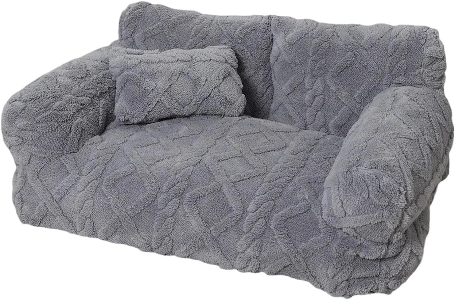 Sofa Bed for Dogs,Upholstered Soft Plush Removable and Elastic | Dog Bed for Dogs and Cats, Small Medium Large Breeds - For Small, Medium and Large Breeds, Indoor Use, Home,