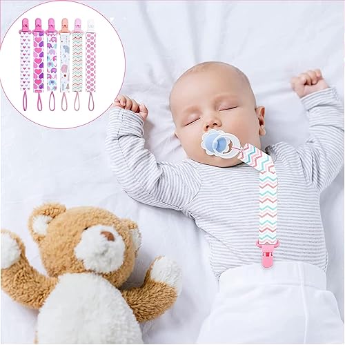 Miniatura 4 de 6 clips de correa para chupete, clip para chupete, clips de cadenas de chupete para todos, chupetes, juguetes de dentición, artículos esenciales