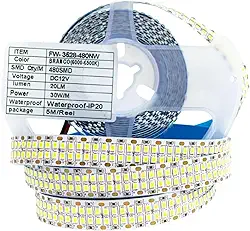 Fita Led Dupla 480 Led/m 12v 5m Branco Quente/neutro/frio (Branco Quente 3000k)