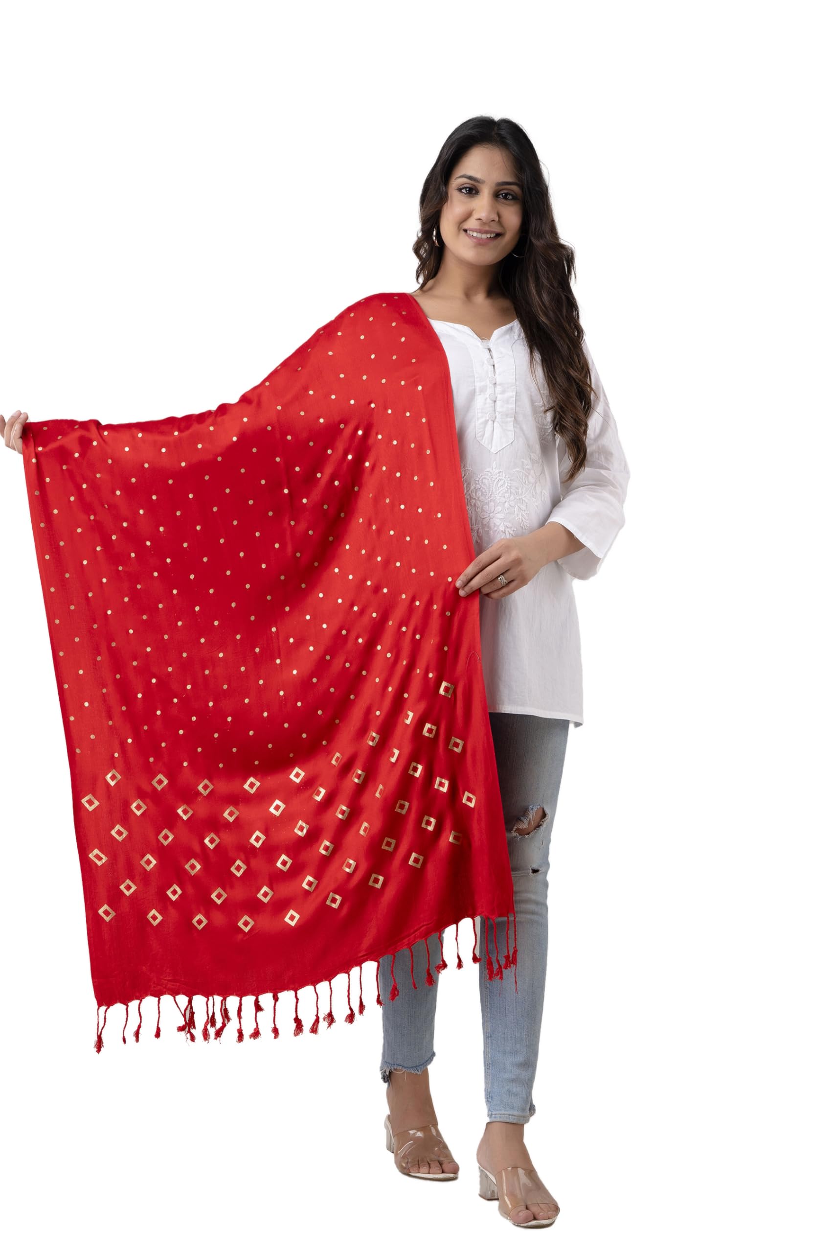 Women's Shawl Women's 100% Soft Viscose Woven Women's Scarf, Stoles (Pack Of)-image-0