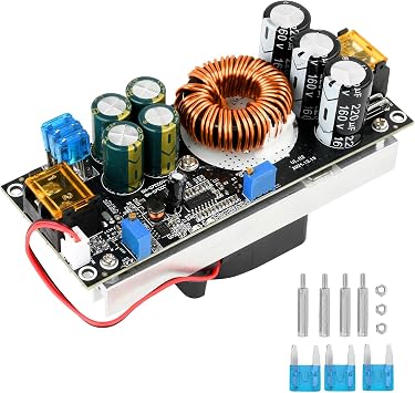 1200W Voltage Converter,Aideepen 20A Boost Converter Voltage Regulator DC-DC Boost Converter Car Step-up Power Supply Module Adjustable Voltage Converter 14V-85V to 14-120V