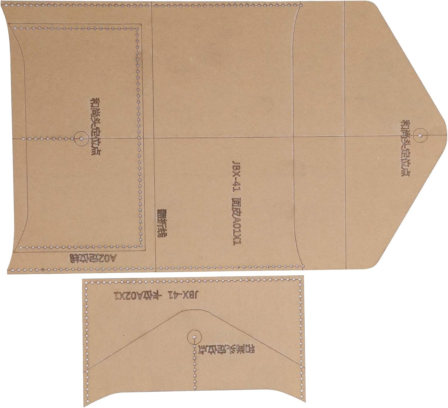 Acrylic DIY Template Envelope Bag Template Leather Wallet Pattern Set Making Stencil Kit for DIY Leather Craft Tool