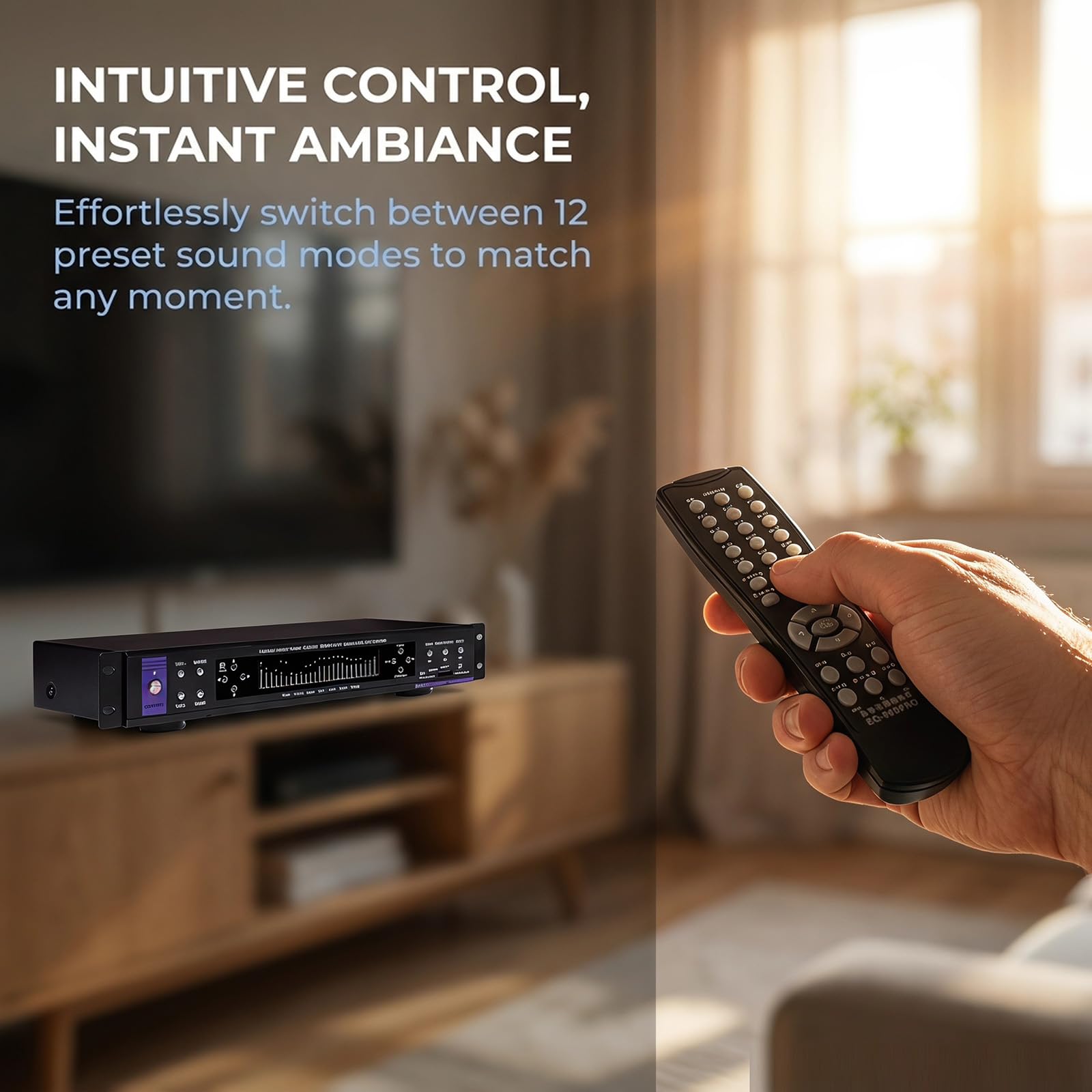 Digitaler Grafik-equalizer, Hifi-audio-equalizer Mit Bluetooth, Lautstärkeregelung, 32-segment-musikspektrumanzeige, Fernbedienung, 12 Rhythmusmustern Für Aufnahmestudios C