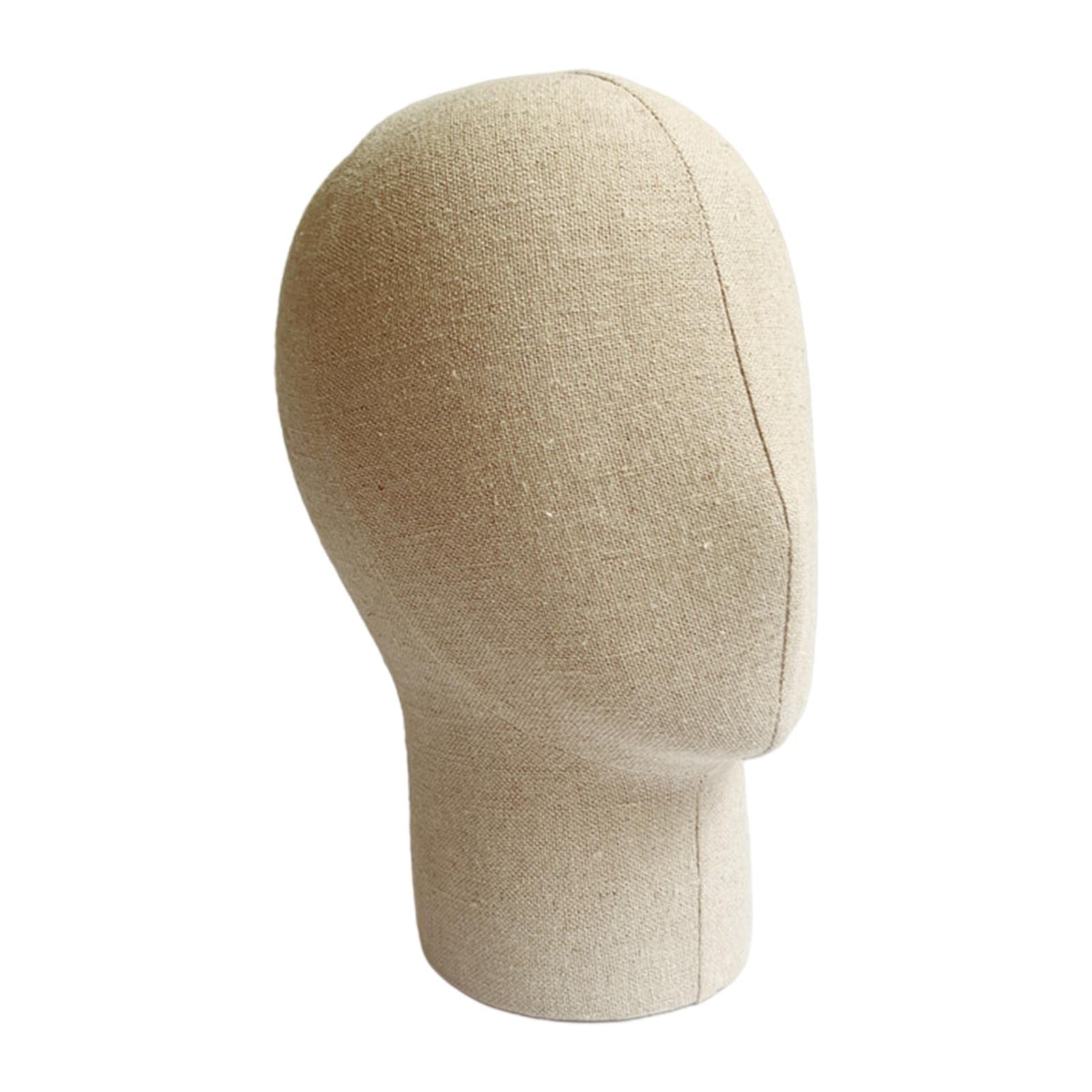 Espositore per Cappelli, Parrucche, Occhiali E Teste in Lino, Modello per Uso Aziendale con Base, Opzione 3-Stile corto