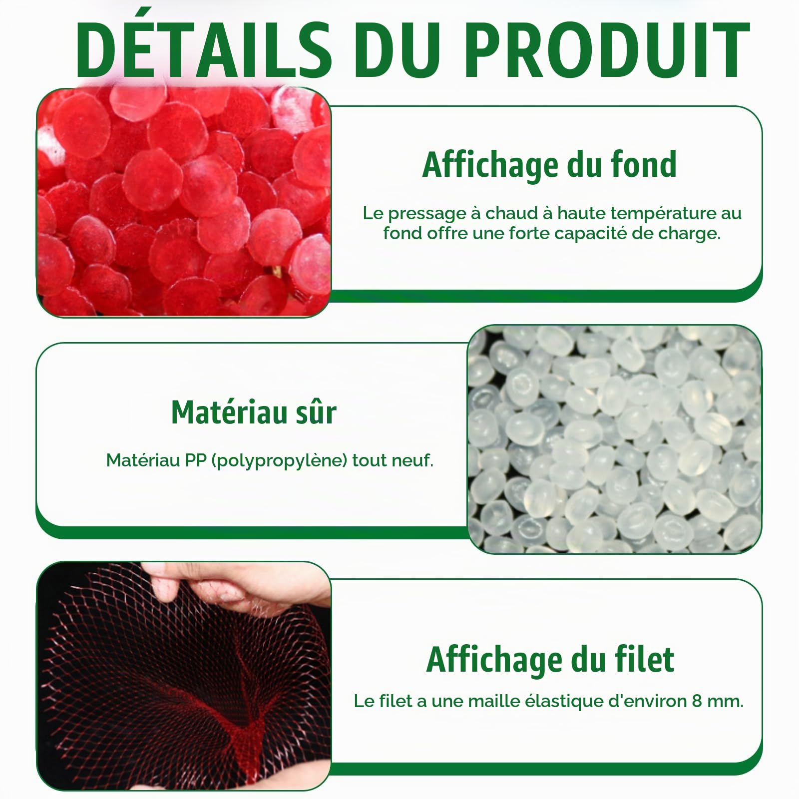 Lot de 100 hamacs melons pour treillis, sacs de support de pastèque de 45 cm, avec cordon de serrage, filets de melon robustes, réutilisables, pour treillis, culture de jardin vertical, Honeydew