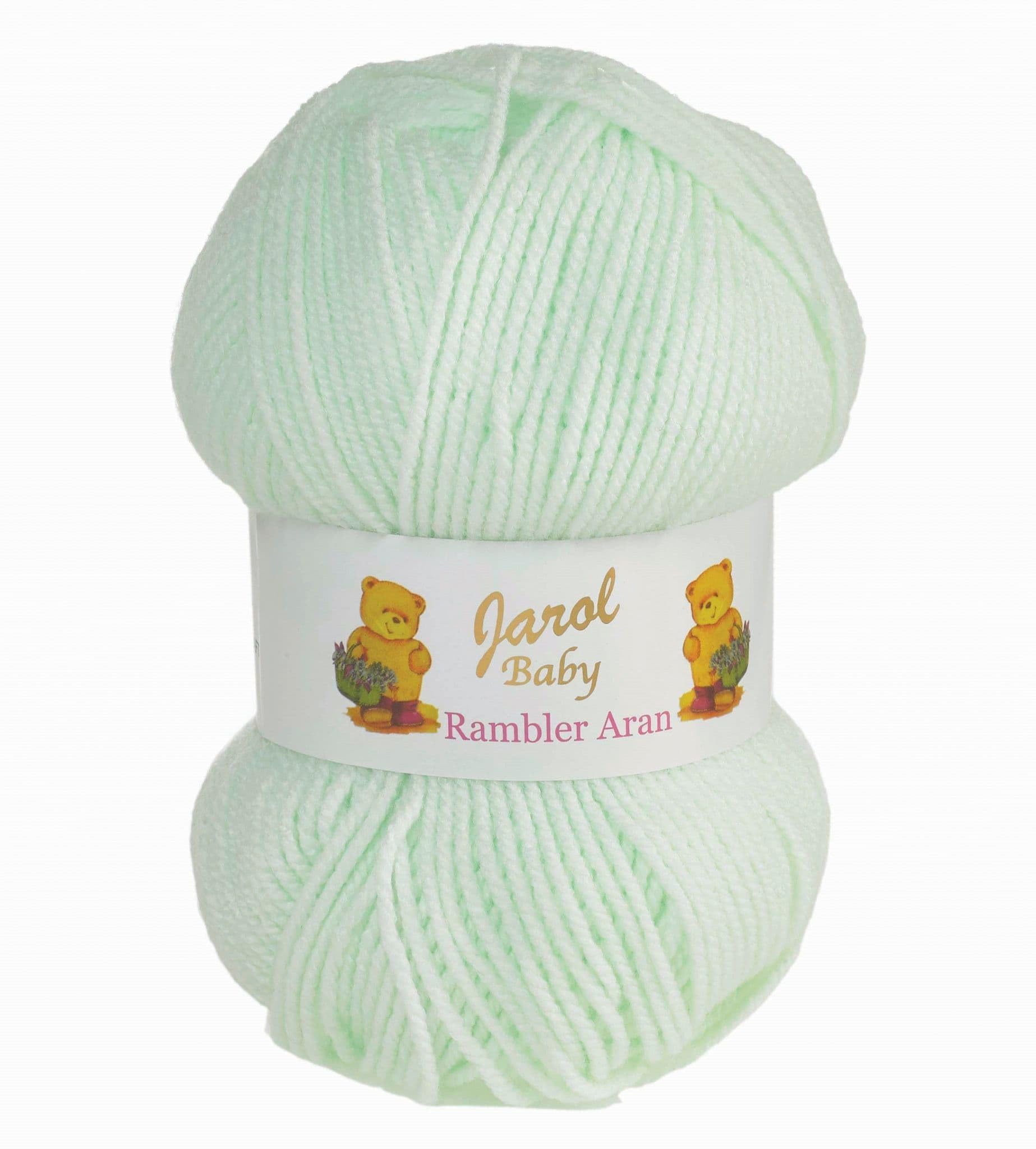 Jarol Baby Rambler Aran Knitting & Crochet Yarn. Great Value Baby Yarn Available in a Selection of Pastel and Bright Shades, 100% Acrylic, 200 Metres, 100g Balls, Pack of 15, Mint