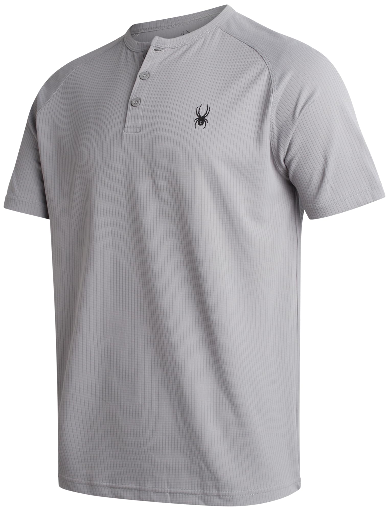 Spyder Mens Henley Shirt - Lightweight Quick Dry Moisture Wicking Short Sleeve Athletic Performance Shirts for Men