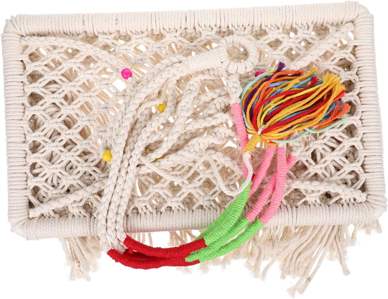 GALPADA Bohemia Style Hanging Cat Bed Hand Woven Macrame Hammock for Small Pets Wear Resistant Breathable Nest with Swing Design Stylish Indoor Decor for Cats Kittens Hamsters and Rabbits