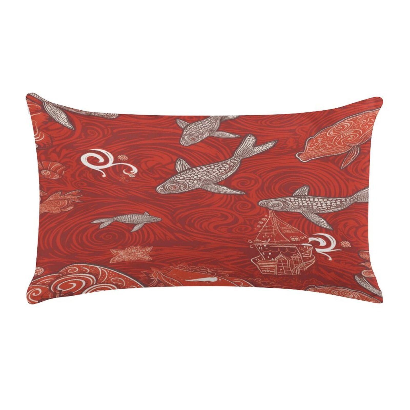 Wsoihfec Style Red Sea Animalcushion Case Throw Pillow Cover