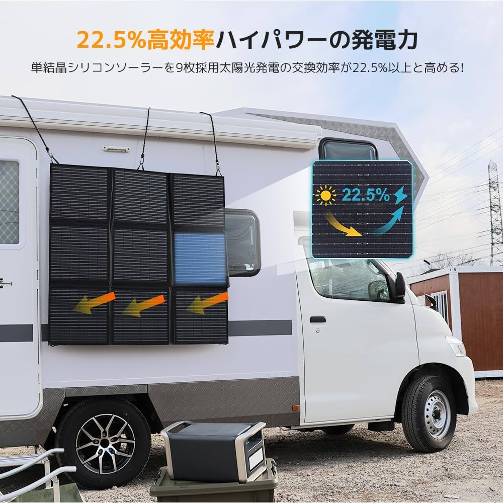 LVYUAN 200W折りたたみソーラーパネル キャンピングカー LVYUAN(リョクエン) 200W 折り畳み式 ソーラーパネル - LVYUAN