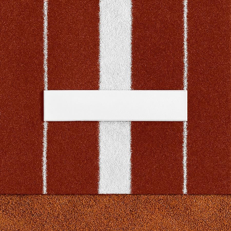 FORZA Compact Softball Pitching Mat [2ft x 3ft] | Portable Artificial Turf Mat with Regulation Pitching Rubber & Power Stride Line