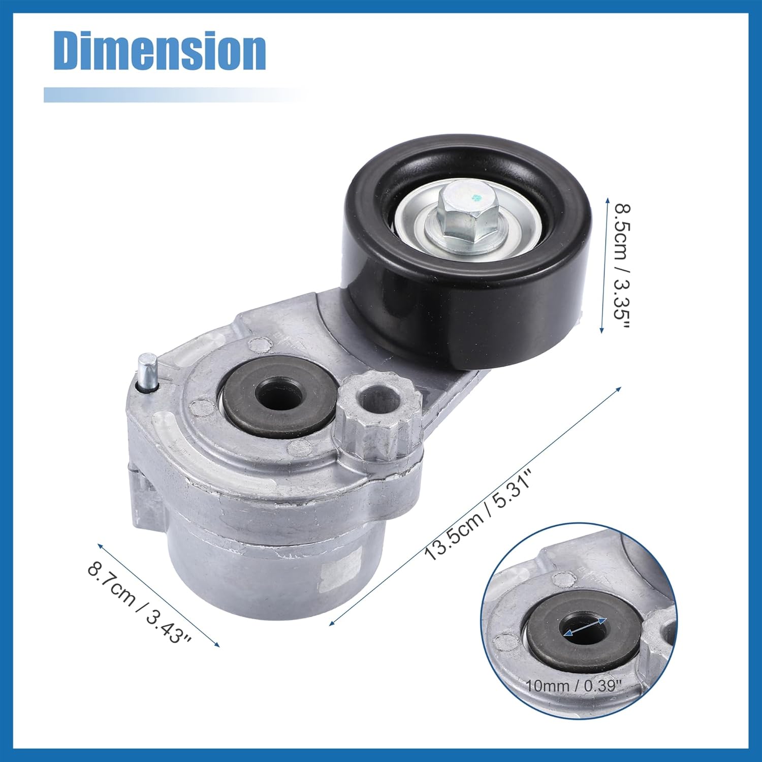 1 Pcs Engine Belt Tensioner Pulley Assembly for Chevrolet Sonic 1.8L 2012-2018 for Chevrolet Cruze Limited 1.8L 2016 55563512 Item Replacement