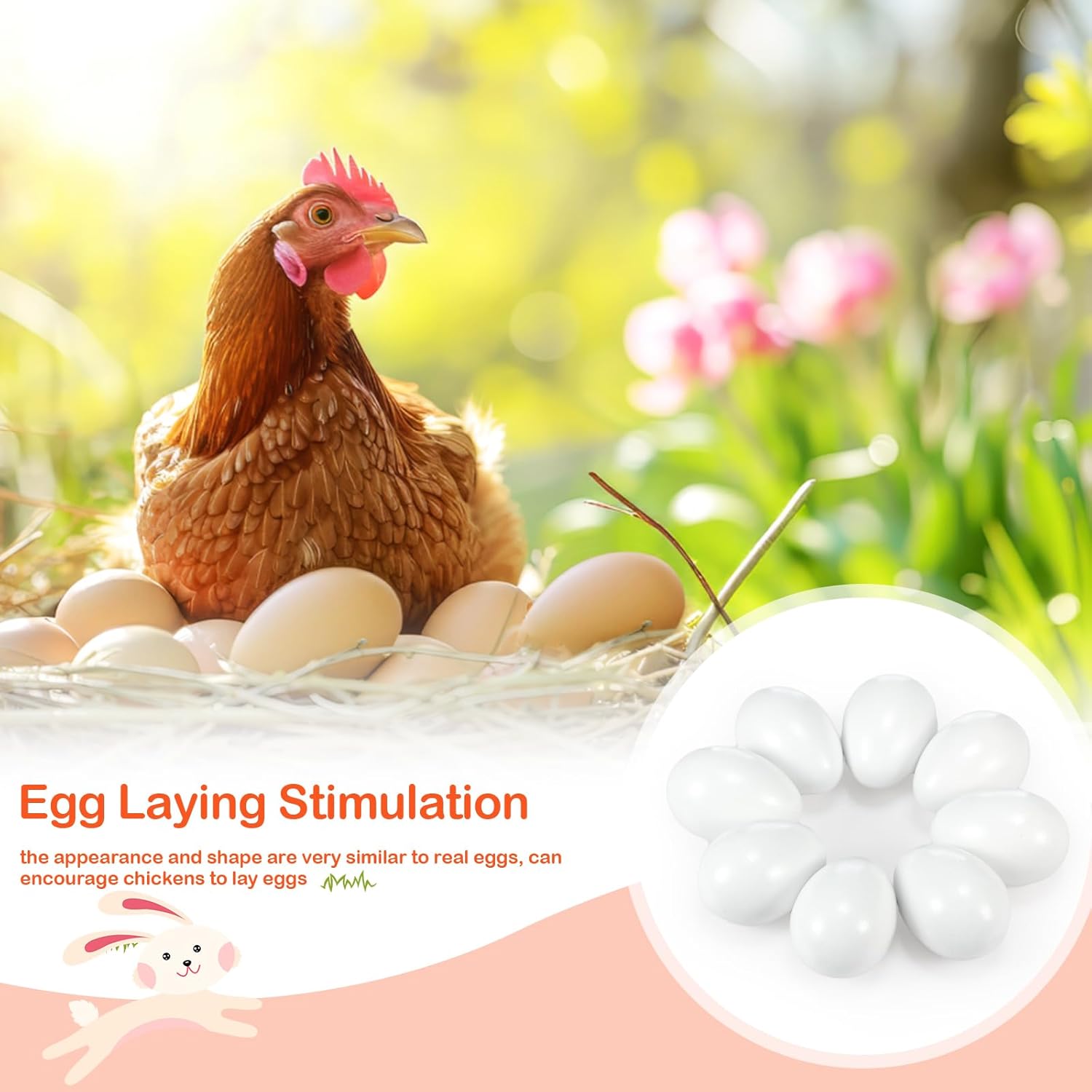 VioraWhite 200 Pcs Unpainted Easter Wooden Eggs Bulk Fake Wood Eggs to Paint for Crafts Faux Chicken Nesting Items for Easter Gifts Basket Fillers Home Kitchen Party Decor (White)