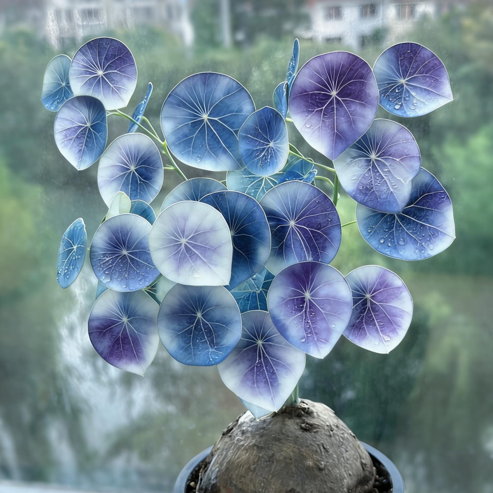 Rare Crystal Stephania erecta Bulbs : Hardy Perennial UFO Plant Bushes for Garden Ready to Plant Garden Displays-4Bulbs-B